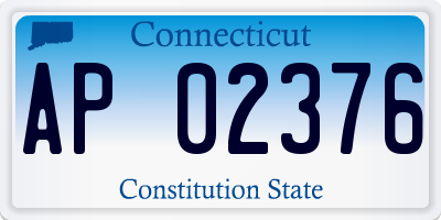 CT license plate AP02376