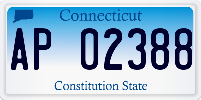 CT license plate AP02388
