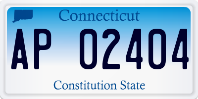 CT license plate AP02404