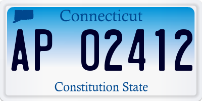 CT license plate AP02412