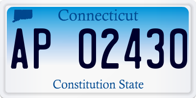 CT license plate AP02430