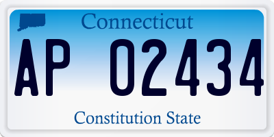CT license plate AP02434