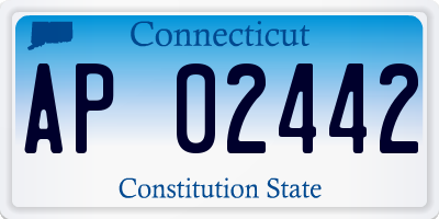CT license plate AP02442