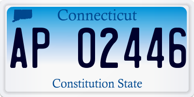 CT license plate AP02446