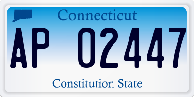 CT license plate AP02447