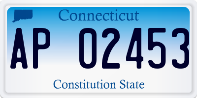 CT license plate AP02453