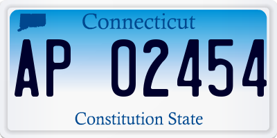 CT license plate AP02454
