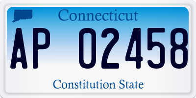 CT license plate AP02458