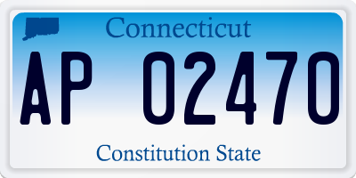 CT license plate AP02470