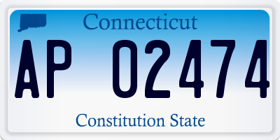CT license plate AP02474