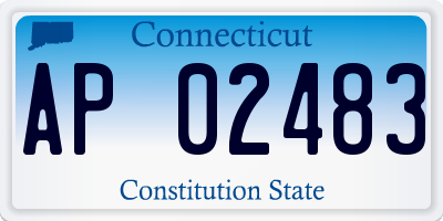 CT license plate AP02483