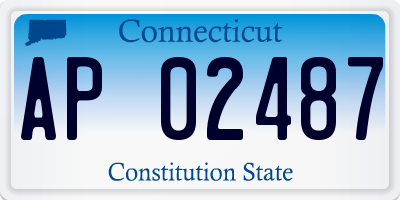 CT license plate AP02487
