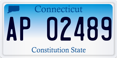 CT license plate AP02489