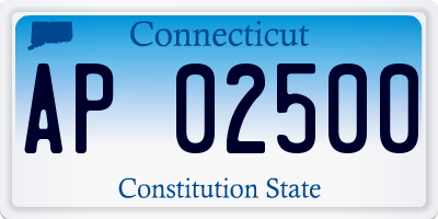 CT license plate AP02500