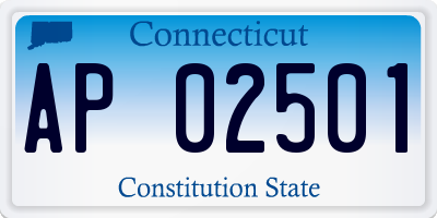 CT license plate AP02501