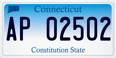 CT license plate AP02502