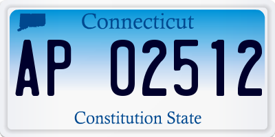 CT license plate AP02512