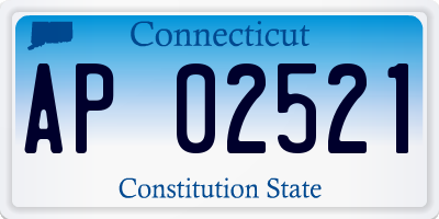 CT license plate AP02521