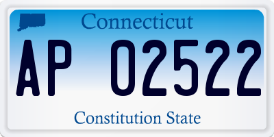 CT license plate AP02522
