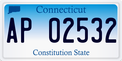 CT license plate AP02532