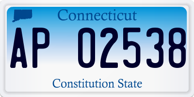 CT license plate AP02538