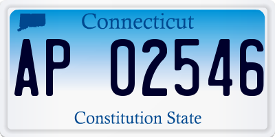CT license plate AP02546