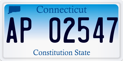 CT license plate AP02547