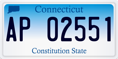 CT license plate AP02551