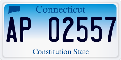 CT license plate AP02557