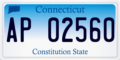 CT license plate AP02560
