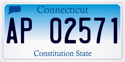 CT license plate AP02571