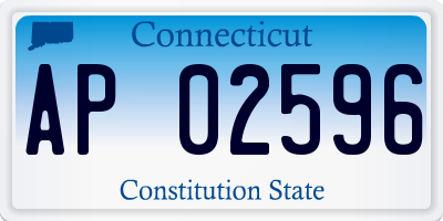 CT license plate AP02596