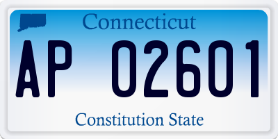 CT license plate AP02601