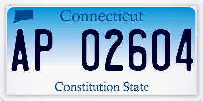 CT license plate AP02604