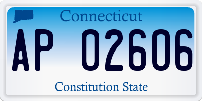 CT license plate AP02606