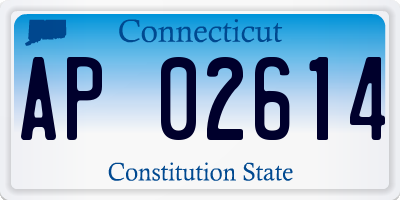 CT license plate AP02614