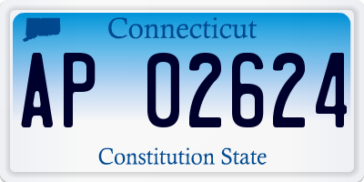 CT license plate AP02624