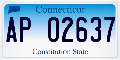 CT license plate AP02637