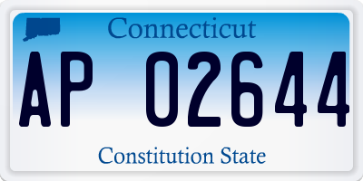 CT license plate AP02644