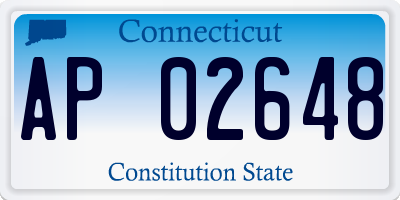 CT license plate AP02648