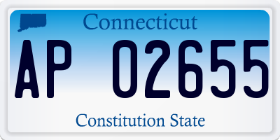 CT license plate AP02655