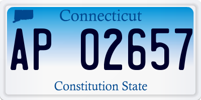 CT license plate AP02657