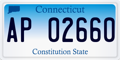 CT license plate AP02660