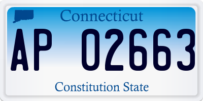 CT license plate AP02663