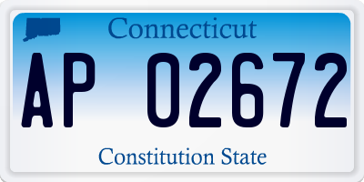 CT license plate AP02672