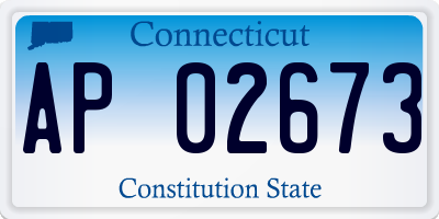 CT license plate AP02673