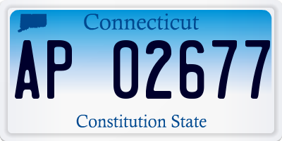 CT license plate AP02677