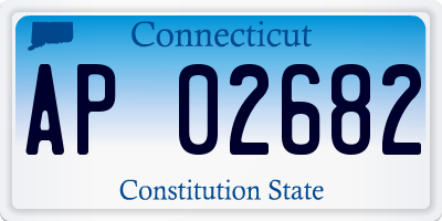 CT license plate AP02682