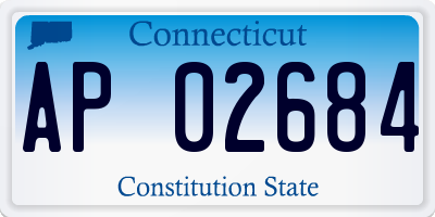 CT license plate AP02684