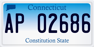 CT license plate AP02686